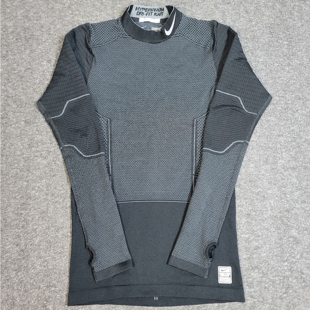Nike Pro Combat Hyperwarm Dri-Fit Knit Compression Mock Long Sleeve Top Men’s S